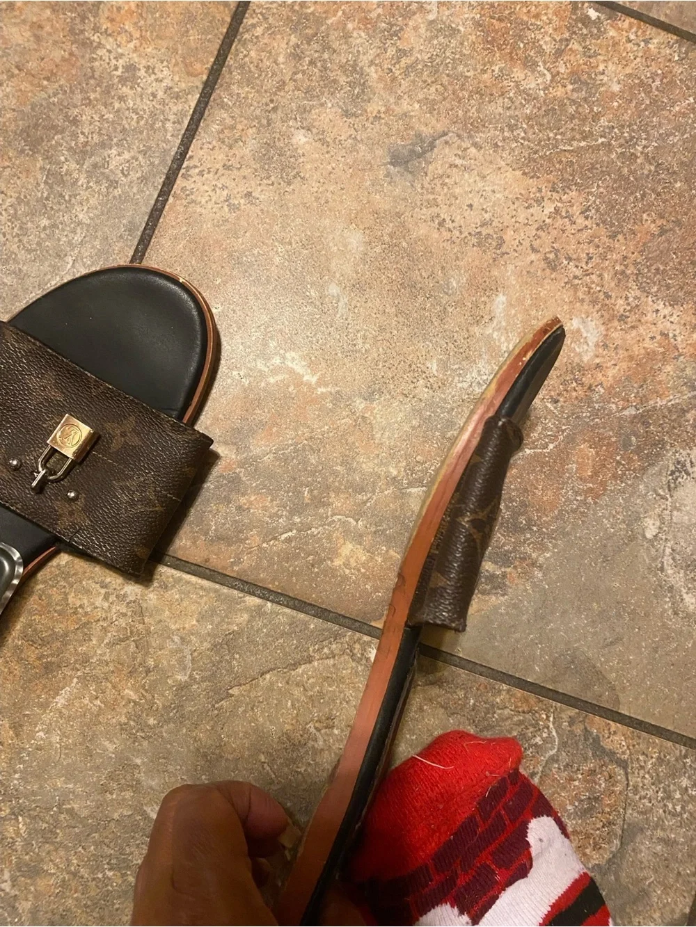Brown women’s Leather Louis Vuitton Sandals
